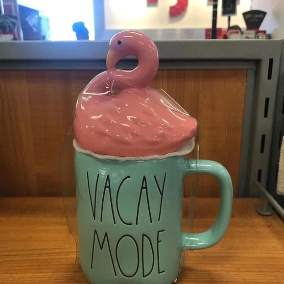 Rae Dunn Vacay Mode Flamingo Mug - Picture 1 of 3